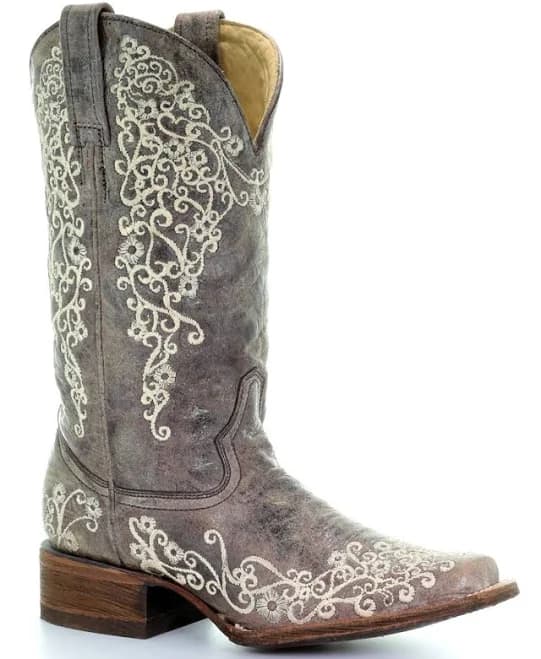 Corral Women's Brown Crater Bone Embroidery Boots