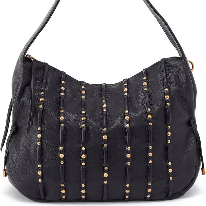 HOBO Women's Kori Studded Pebbled Leather Hobo Shoulder Bag