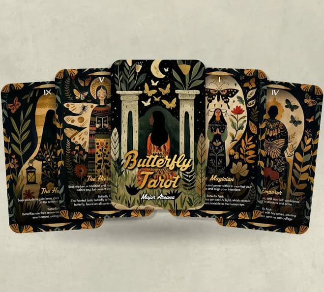 Major Arcana Butterflies Inspired Tarot