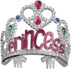 Amazon.com: Princess Sparkling Jeweled Silver Tiara - Fits Most Children, 1 Piece - Perfect for Parties and Dress-Up Fun : Home & Kitchen