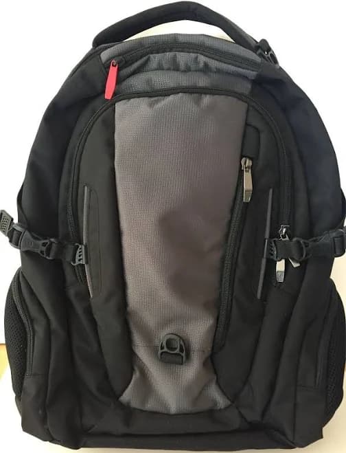 Maxxum Laptop Backpack, Fits 16 Inch Laptop, Men's and Women's, Black/Red