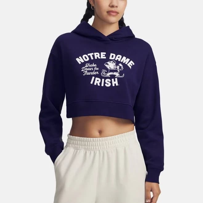Under Armour Women's Rival Fleece Collegiate Cropped Hoodie
