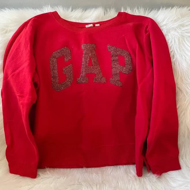 Gap Women's Glitter Arch Logo Pullover Sweatshirt