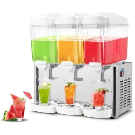 ROVSUN 14.4 Gallon 3-Tank Refrigerated Beverage Dispenser