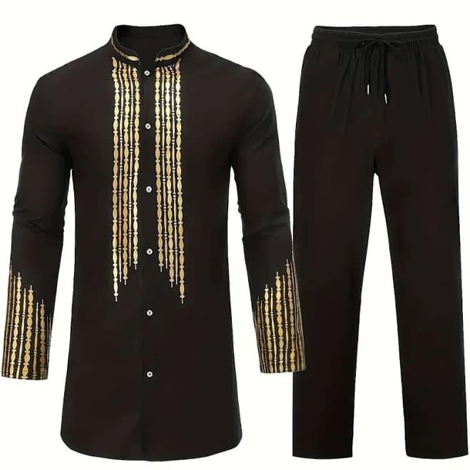 African clothes for men African attire for men men's Golden Pants
