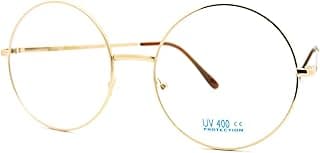 PASTL Super Oversized Round Circle Frame Clear Lens Glasses uv400