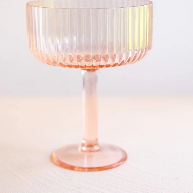 Pink Acrylic Coupe Glass 14oz
