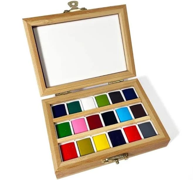 Elseware Unplug Watercolor Set Bamboo Box