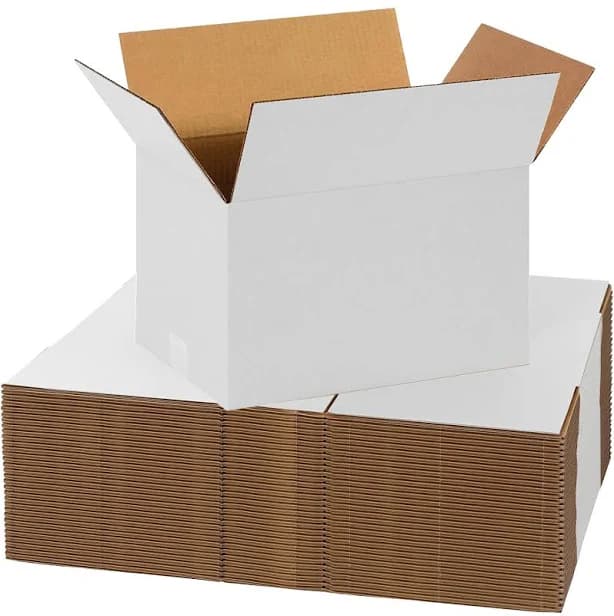 Small White Shipping Boxes (Customizable) - 9 x 6 x 4" - 25/Bundle