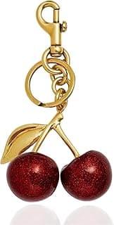 Cute Cherry bag Charms Keychains – coach Accessory for Handbags, Backpacks, and Purse charm Fashionable key chains women cute keychain