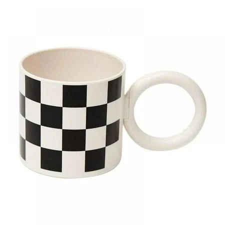 Baywell Black and White Plaid Mugs