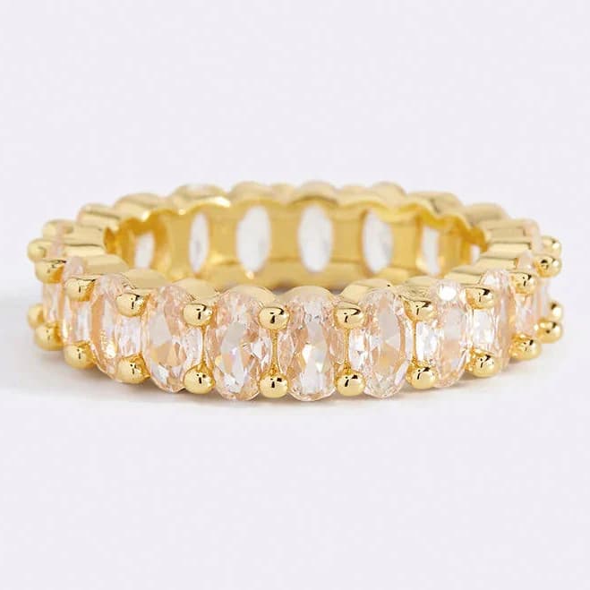 Oval Eternity Ring Gold Inspirational Jewelry by Mint & Lily