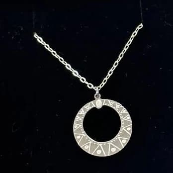 Sterling Silver Boho Circle Charm