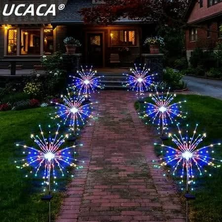 Solar Garden Firework Lights 6 Pack