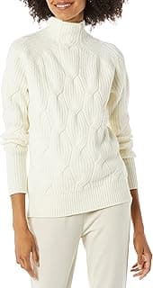 Women's Winter Long-Sleeve Sweater, Soft Touch Funnel Neck Cable Knit