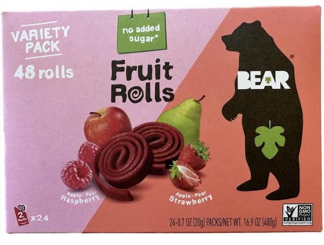 Bear Yoyos Real Fruit Snack Rolls Variety Pack