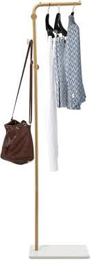 Amazon.com: GUIAFUHYE L-shape Coat Rack Stand with Heavy-weight Slate Base, Freestanding Coat Rack, 67” Coats Hanger Stand with 3 Hooks for Entryway Hallway Office or Bedroom (Gold, White) : Home & Kitchen