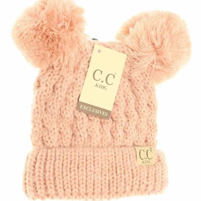 Kids Double Pom Beanie