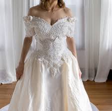 1990's Pure Silk Off-the-shoulder Wedding Gown / Detachable Train / Pencil Skirt / Beaded / Size XS Small - Etsy
