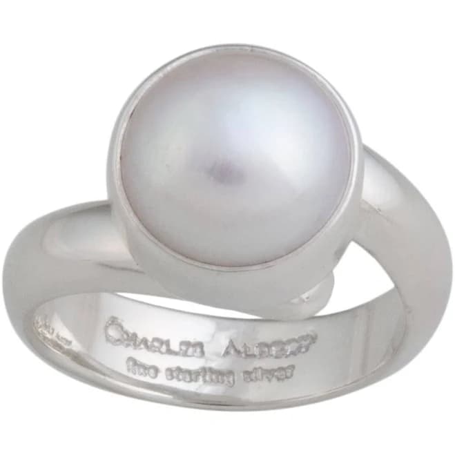 Sterling Silver Pearl Single Ring