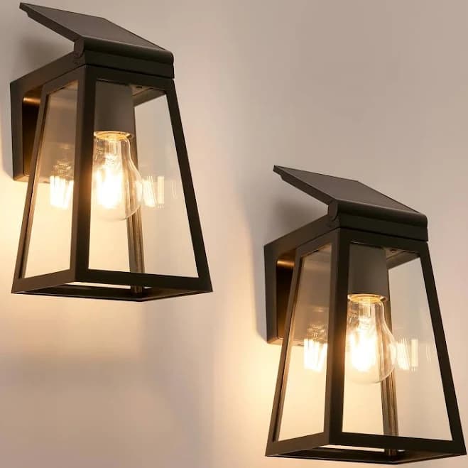 LUTEC 2 Pack Solar Porch Light