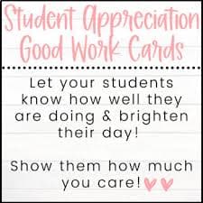 CLASSROOM MANAGEMENT | Good Work Notes | WATERCOLOR | Motivational Cards