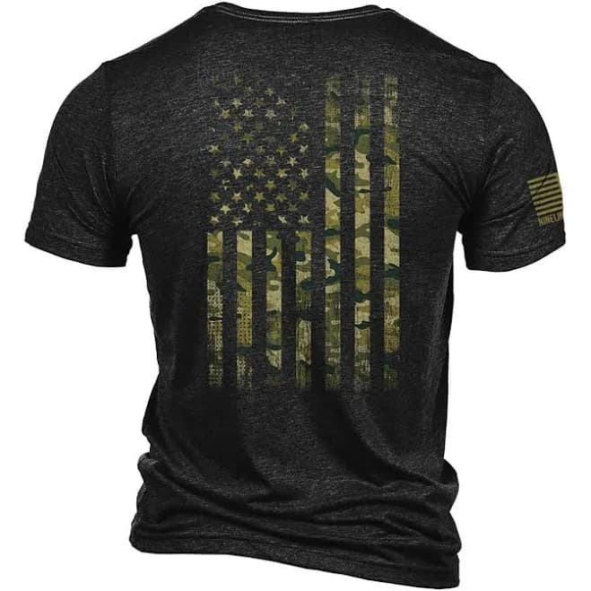 Nine Line Men's American Camo Tri-Blend T-Shirt