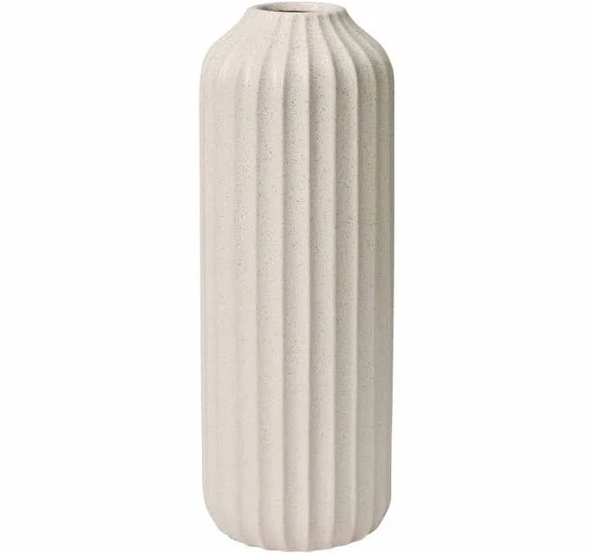 Better Homes & Gardens 22" Speckled Ribbed Ceramic Floor Vase