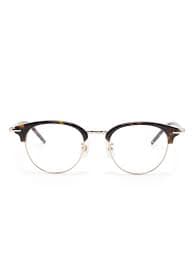 Montblanc round-frame Glasses | Brown | FARFETCH UZ