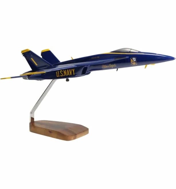 McDonnell Douglas F/A-18E Super Hornet Blue Angels Mahogany Model
