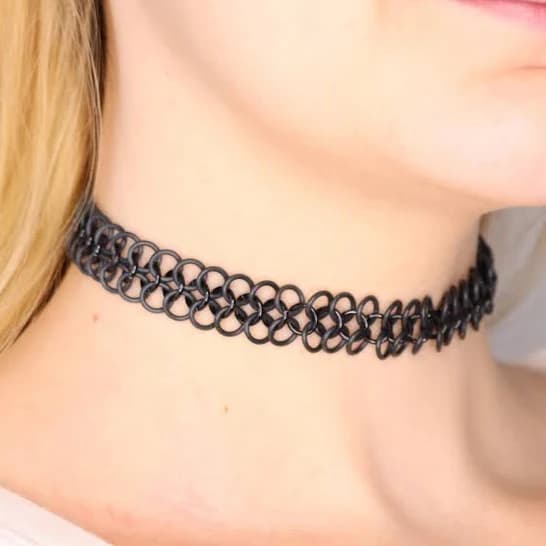 Chainmail Tattoo Choker Necklace