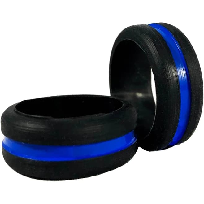Thin Blue Line Silicone Ring