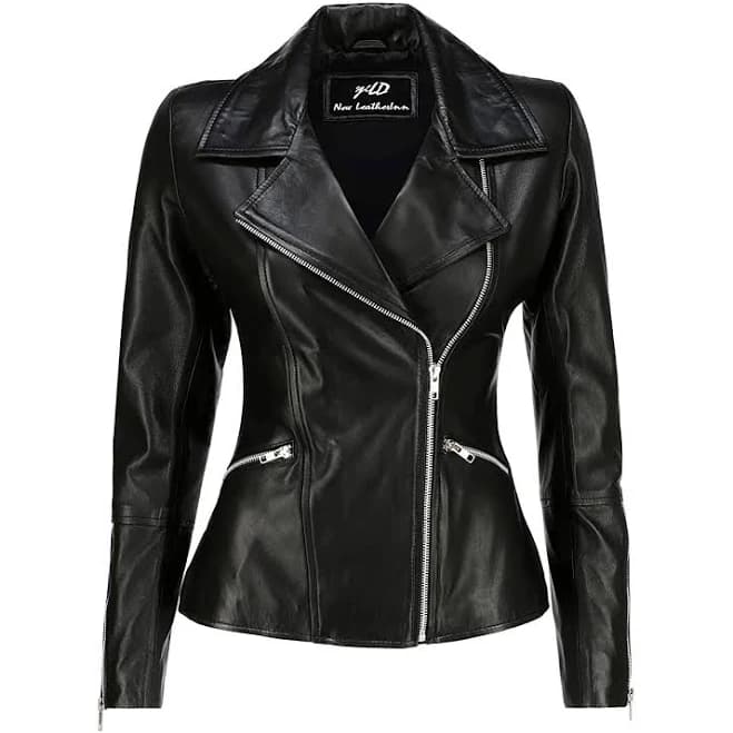 Girls' Asymmetrical Zip Leather Jacket