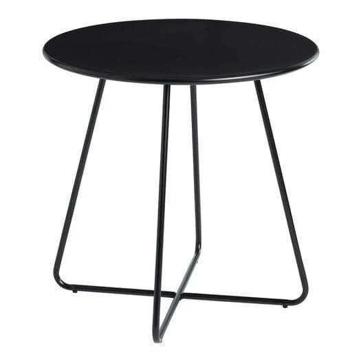 World Market Monteria Round Steel x Base Outdoor Patio Bistro Table