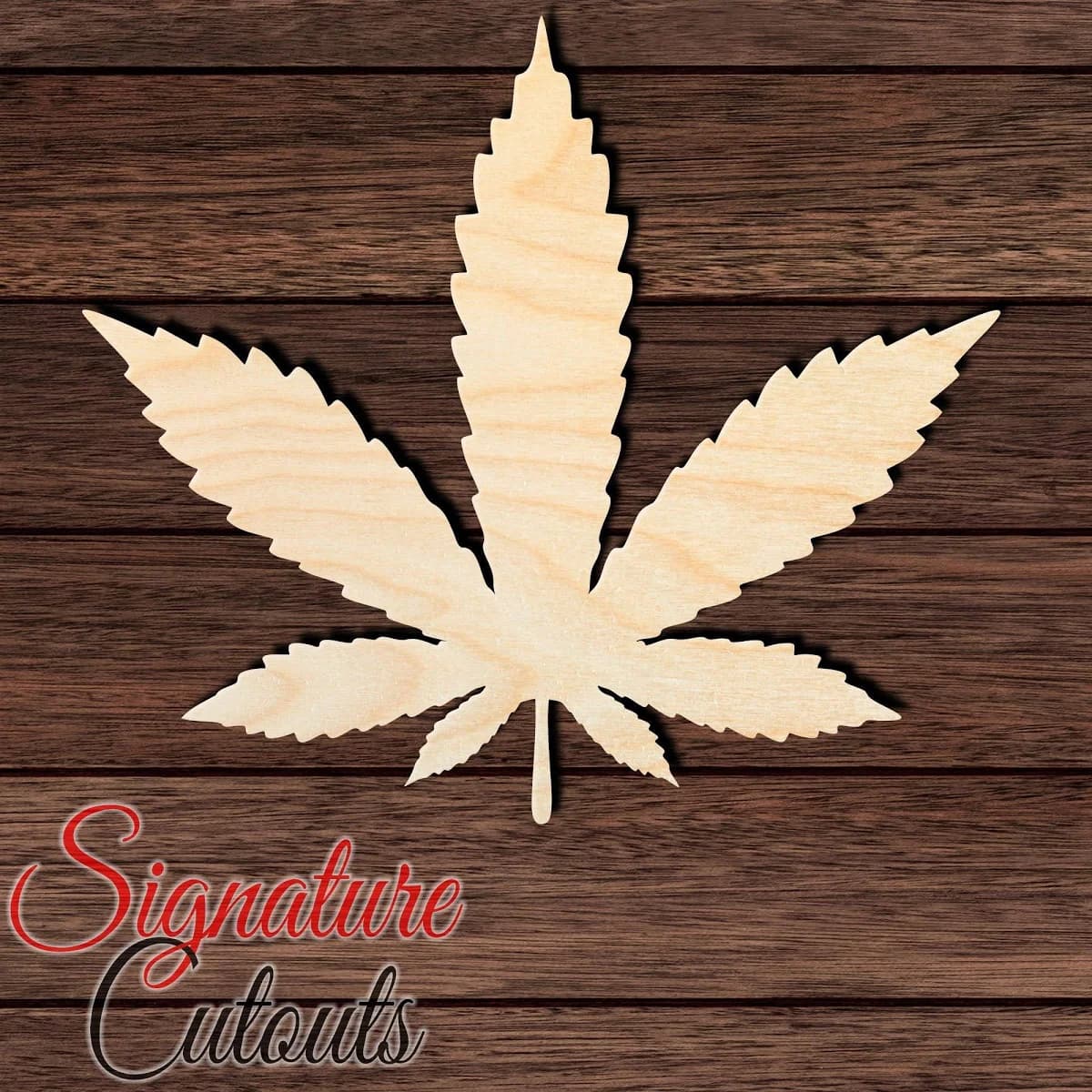 Weed Leaf 001 Shape Cutout