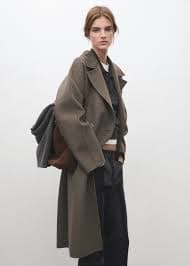 Handmade oversized wool coat - Women | MANGO Maldives