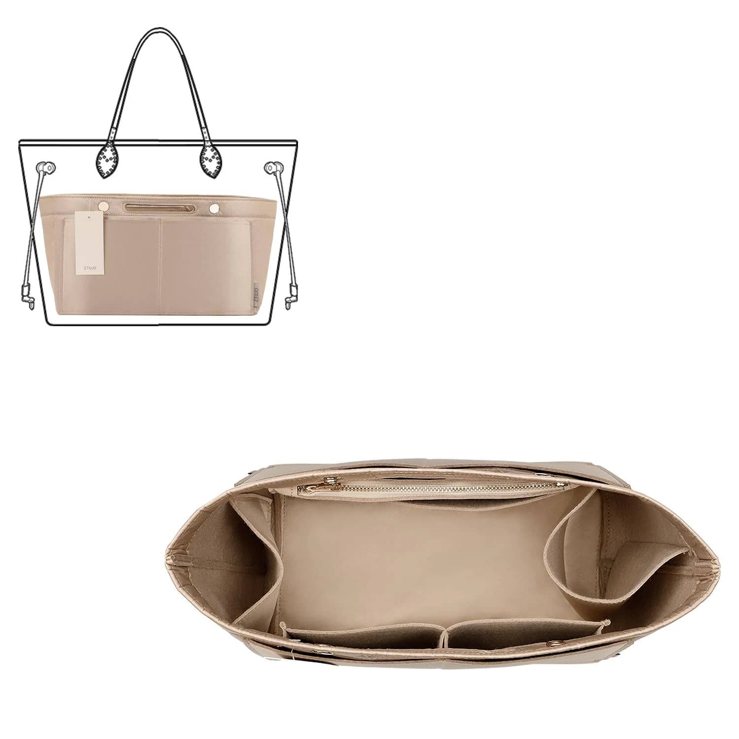 ZTUJO Silky Purse Organizer Insert