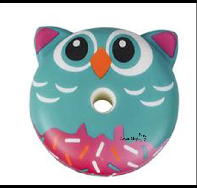 CLEARANCE - SALE - Squishy Slow Rise Donut Animals - Cat, Panda, Owl - Scented Sensory, Stress, Fidget Toy Blue Owl