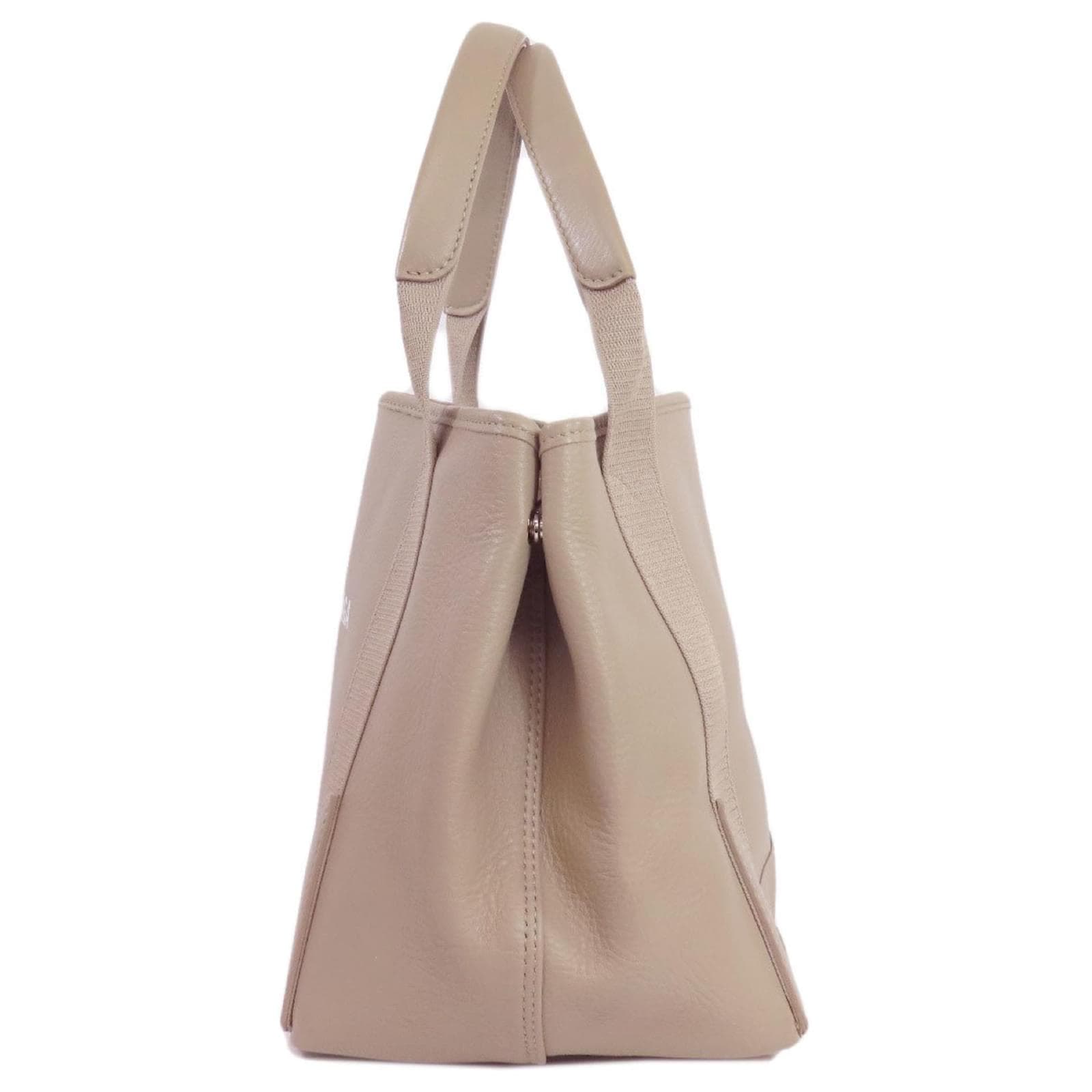 Balenciaga 339933 Navy Cabas S Handbag Beige Leather ref.1520070 - Joli Closet