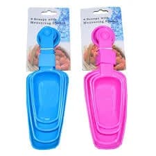 4 Pcs Durable Multi-Colored Plastic Measuring Spoon Set