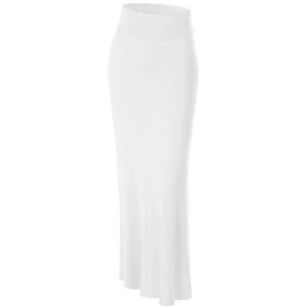 Made by Johnny Women's Lightweight Floor Length Maxi Skirt