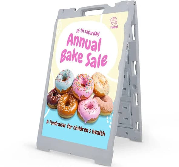 Best of Signs Deluxe White Aluminum Sandwich Board