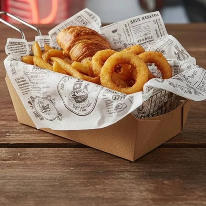 Custom Food Basket Liners with Logo