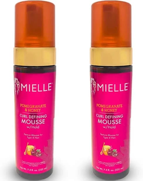 Lot Of 2 Mielle Pomegranate & Honey Curl Defining Mousse W/ Hold 7.5