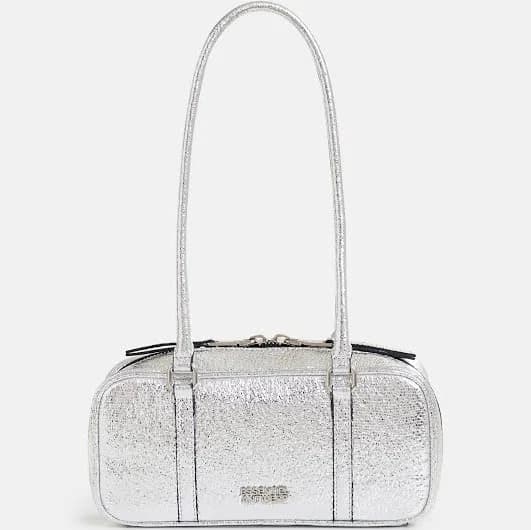 Metallic Shoulder Baguette Bag
