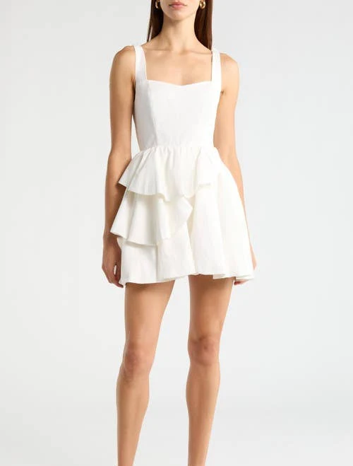 Astr The Label Sheralle Ruffled Tier Mini Dress