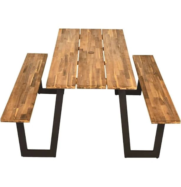 Forclover Outdoor Benches Set with Picnic Table HYFAS19