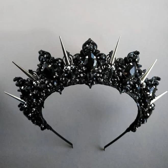 Gothic Rhinestone Crown Tiara