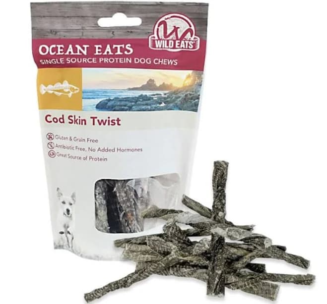 Wild Eats Cod Skin Twist Dog Chews