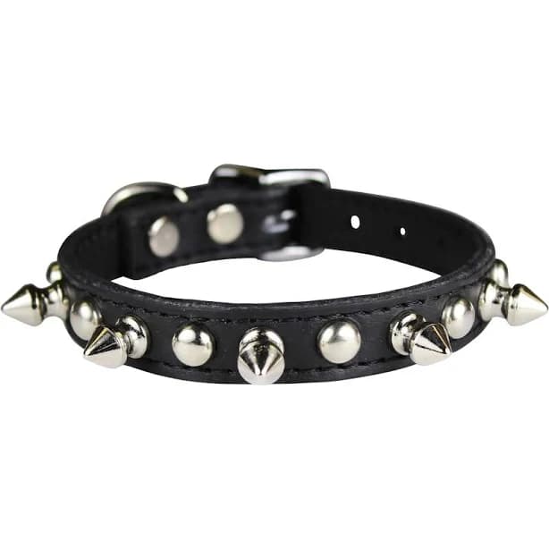 Leather Brothers Inc. Signature Leather Spike and Stud Dog Collar